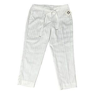 Anne Klein NWT Slim Ankle White Trousers Pants Size 12